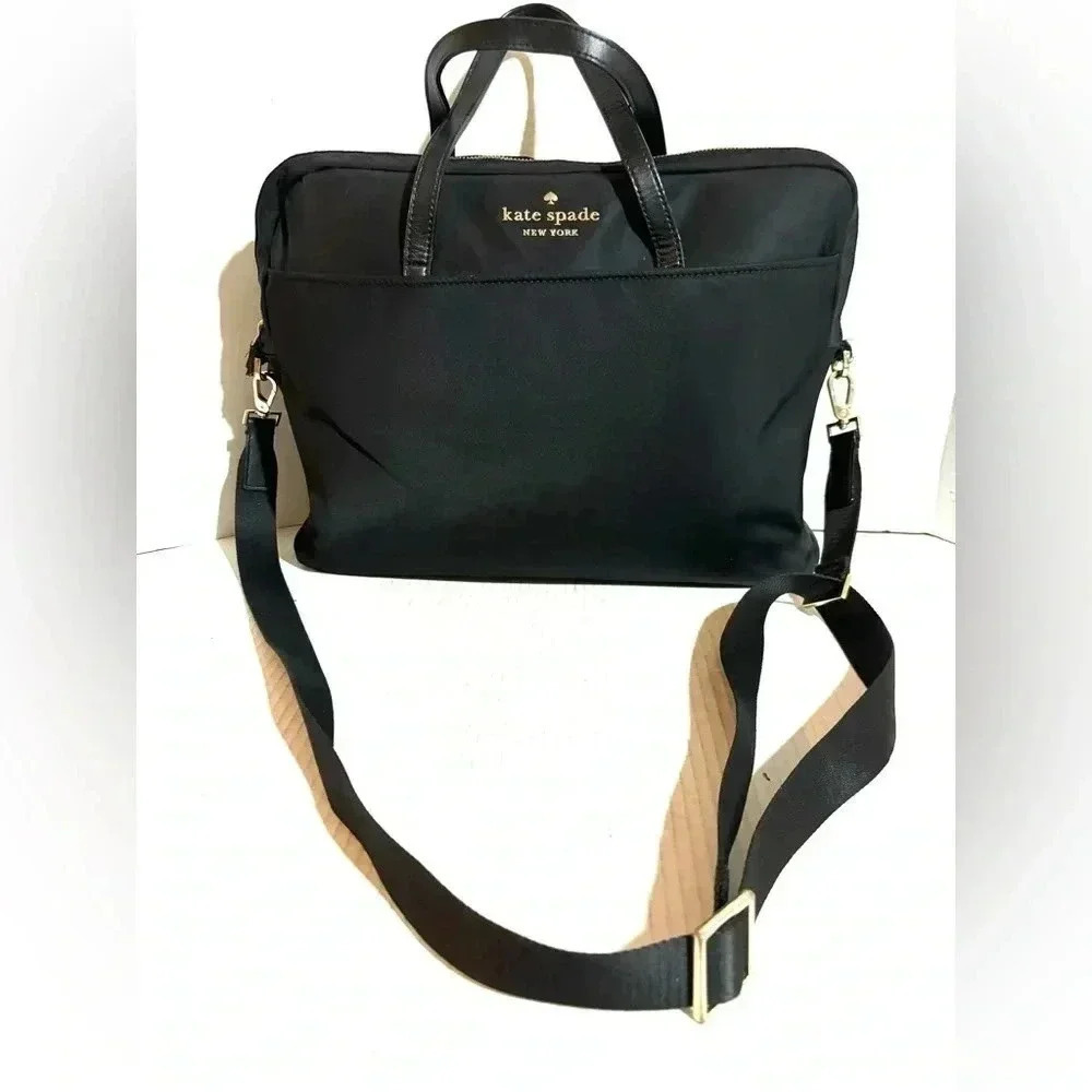 Kate spade black nylon universal laptop bag